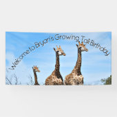 Groeiende Safari Welkom Spandoek (Horizontaal)