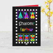 "Groeiende" ster van David Shalom Wenskaart Kaart (Gele Bloem)