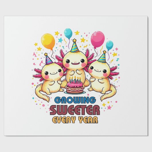 Groeiende Sweeter met Elk Jaar Cadeaupapier (Vlak)