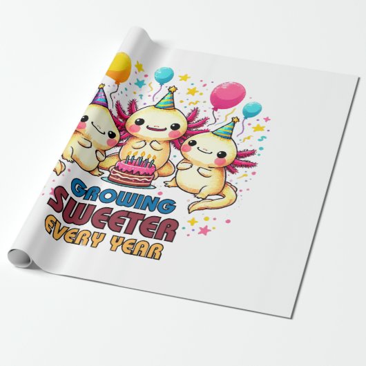 Groeiende Sweeter met Elk Jaar Cadeaupapier (Uitgerold)