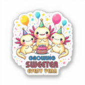 Groeiende Sweeter met Elk Jaar Sticker (Voorkant)