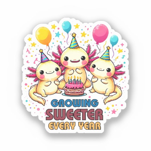 Groeiende Sweeter met Elk Jaar Sticker (Voorkant)