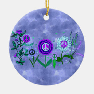 Groeiende vrede keramisch ornament