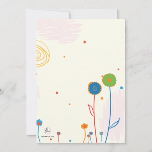 Groeiende zwangerschapsaankondiging aankondiging (Achterkant)