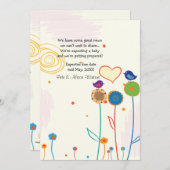 Groeiende zwangerschapsaankondiging aankondiging (Voorkant / Achterkant)