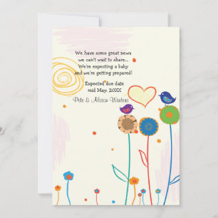 Groeiende zwangerschapsaankondiging aankondiging