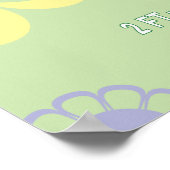  Groeigrafiek bloemen Poster (Hoek)