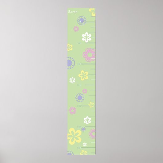  Groeigrafiek bloemen Poster (Voorkant)