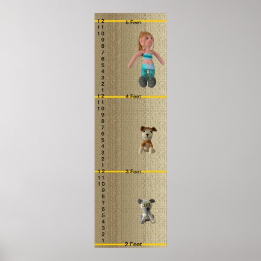 Groeigrafiek - Dog Cat and Girl Dolls Poster (Voorkant)