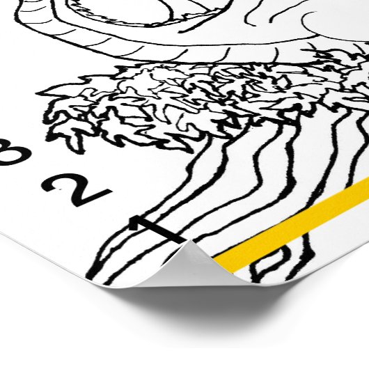 Groeigrafiek - Draak in de bomen Poster (Hoek)