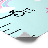 Groeigrafiek Unicorn & Rainbows houdt op 8x44! Poster (Hoek)