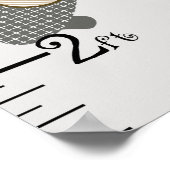 Groeigrafiek van de groei van bruine en vertakte v poster (Hoek)