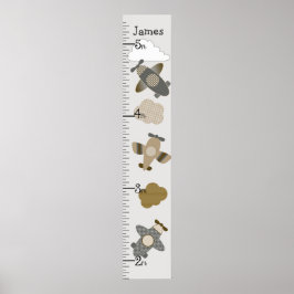 Groeigrafiek van de groei van bruine en vertakte v poster