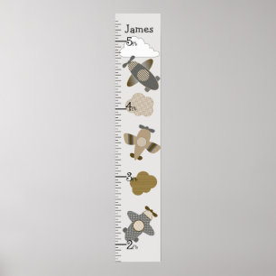 Groeigrafiek van de groei van bruine en vertakte v poster