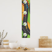 Groeigrafiek van de Grote Prijs. Poster (Keuken)