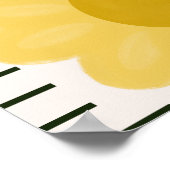 Groeigrafiek van kleine zonnebloemroze meisjes poster (Hoek)