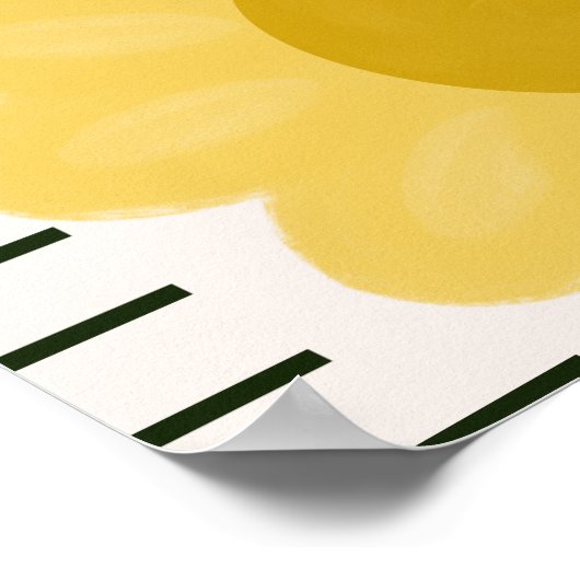 Groeigrafiek van kleine zonnebloemroze meisjes poster (Hoek)