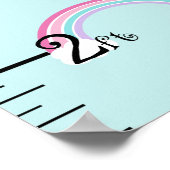 Groeigrafiek van Unicorn & Rainbow Girl houdt bij  Poster (Hoek)