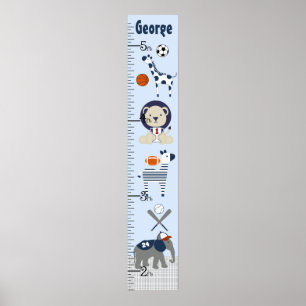 Groeigrafiek voor sport en dieren: 8 x 44! poster