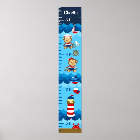 Groeigrafiek zeemacht en zeemacht poster (Voorkant)