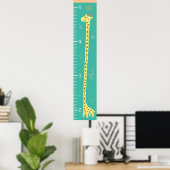 Groeimeter met Lachende Giraf Poster (Thuiskantoor)