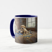 Groeimindset Hond Animalcore Therapie Kunst Mok (Voorkant links)