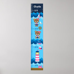 Groeioverzicht van de Nautical Girl Beer Pink and  Poster