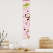 Groeioverzicht van oerwoud Jill/Girl Dieren houdt Poster (Keuken)