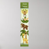 Groeioverzicht van oerwouden dieren blijft op 8 x  poster (Voorkant)