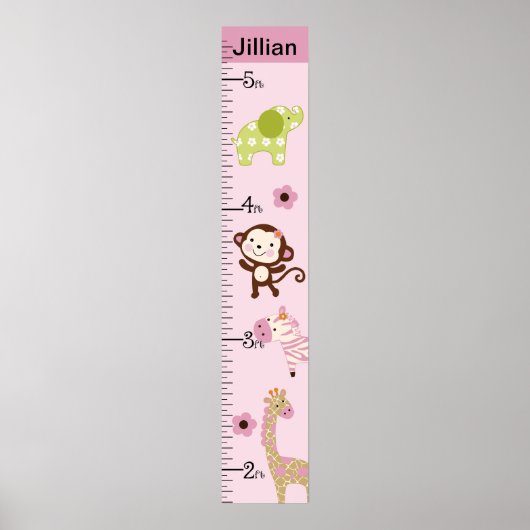 Groeioverzicht voor oerwouden meisjes houdt 8 x 44 poster (Voorkant)