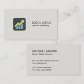Groeipictogram | Social Media Marketing Visitekaartje (Voorkant / Achterkant)