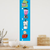 Groeischema voor de cartoon van elektronica poster (Keuken)