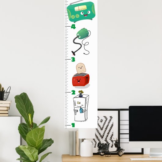 Groeischema voor de cartoon van elektronica poster (Thuiskantoor)