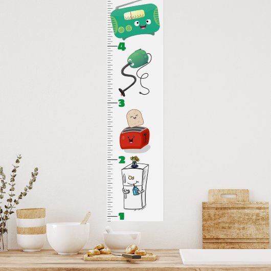 Groeischema voor de cartoon van elektronica poster (Keuken)