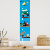 Groeischema voor de cartoon van koffieauto's poster (Keuken)