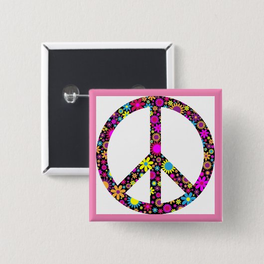 GROEISVREDESSIGN VIERKANTE BUTTON 5,1 CM (Voorkant /achterkant)