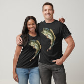 Groemouthbaars springt t-shirt (Unisex)
