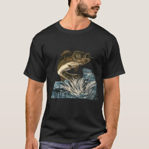 Groemouthbaars springt t-shirt