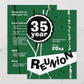Groen35 jaar klassenreüniefening kaart (Voorkant / Achterkant)