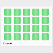 Groen3- Donker Pastel Groen en Licht Groen Gradiën Vierkante Sticker (Vel)