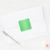 Groen3- Donker Pastel Groen en Licht Groen Gradiën Vierkante Sticker (Envelop)