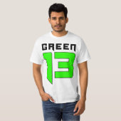 Groen 13 Logo (wit) T-shirt (Voorkant volledig)