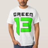 Groen 13 Logo (wit) T-shirt (Voorkant)
