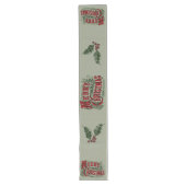 Groen 1876 Prettig kerstfeest Lange Tafelloper (Voorkant)