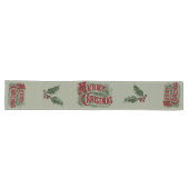 Groen 1876 Prettig kerstfeest Lange Tafelloper (Horizontaal)