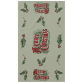 Groen 1876 Vrolijk Kerstfeest Tafelkleed (Voorkant)