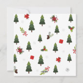 Groen 1 Foto Joy Eenvoudige Custom Kerstmis Feestdagenkaart (Achterkant)