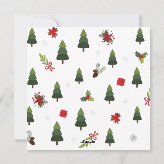 Groen 1 Foto Joy Eenvoudige Custom Kerstmis Feestdagenkaart (Achterkant)