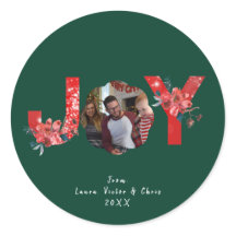 Groen 1 Foto Joy Eenvoudige Custom Kerstmis