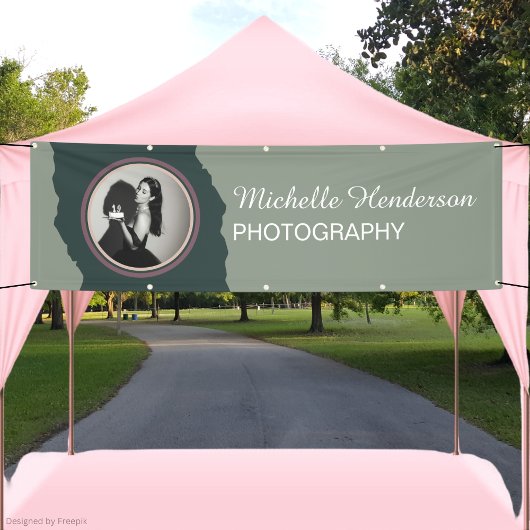 Groen 1 Foto Promotionele Bedrijfsnaam Spandoek